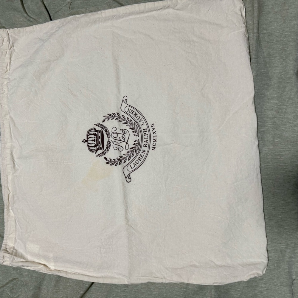 Ralph Lauren purse dust bag. Smoke free home. Small stain on the front